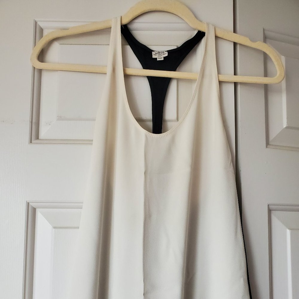Wilfred Aritzia Black/Ivory Colorblock Dress Sz S - EUC